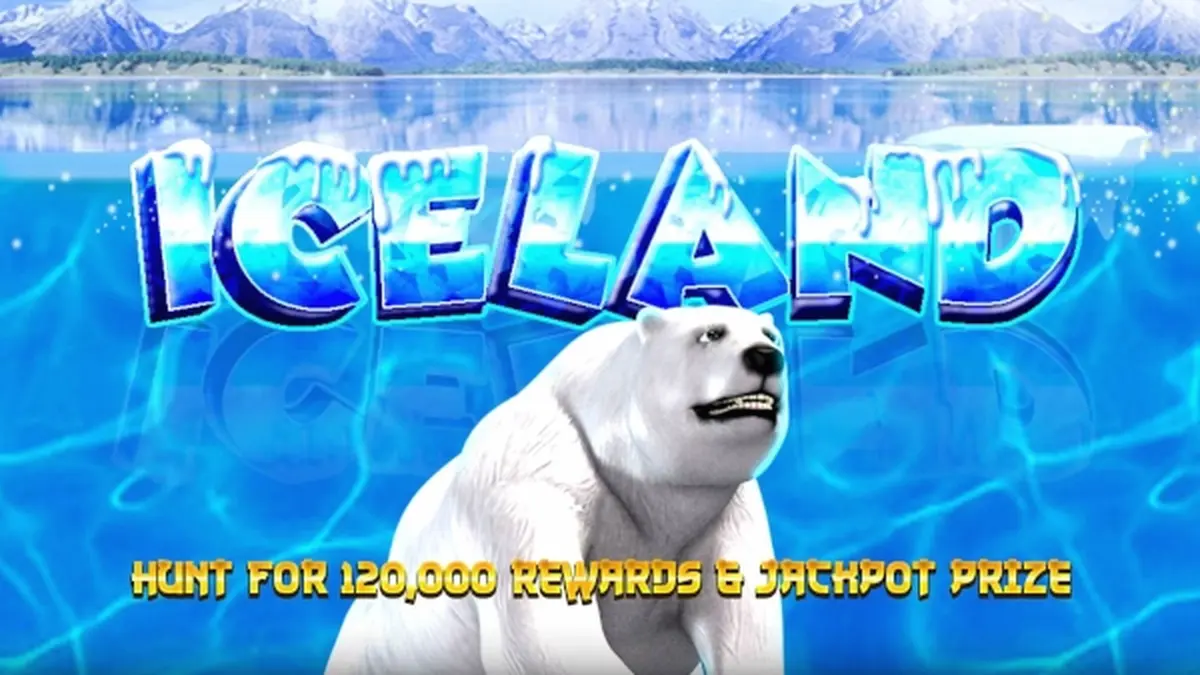 Tampilan visual bertema es pada slot Iceland dari Spadegaming
